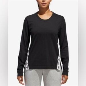 Adidas Black & White Logo Long Sleeve Shirt